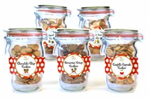 Holiday Mason Jar Cookie Pouches